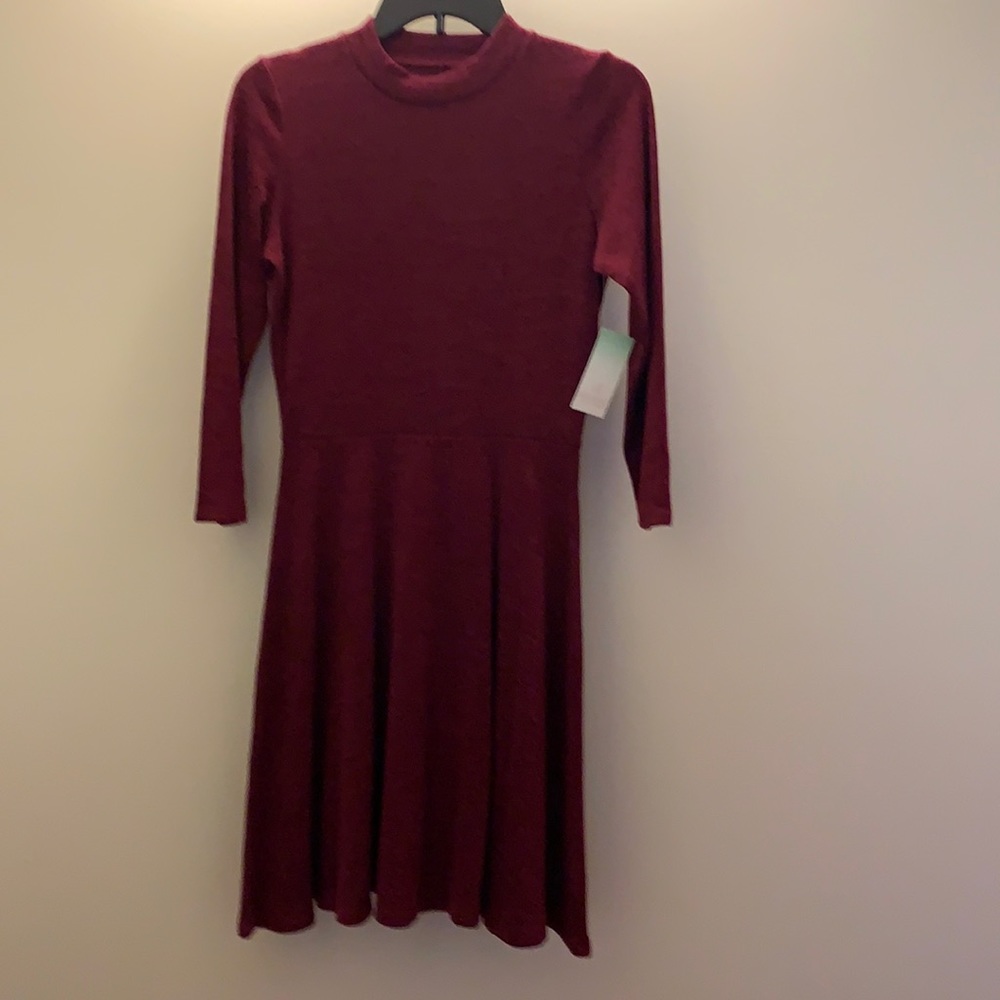 Decree Dress Mockneck Red Juniors M Dress NWT